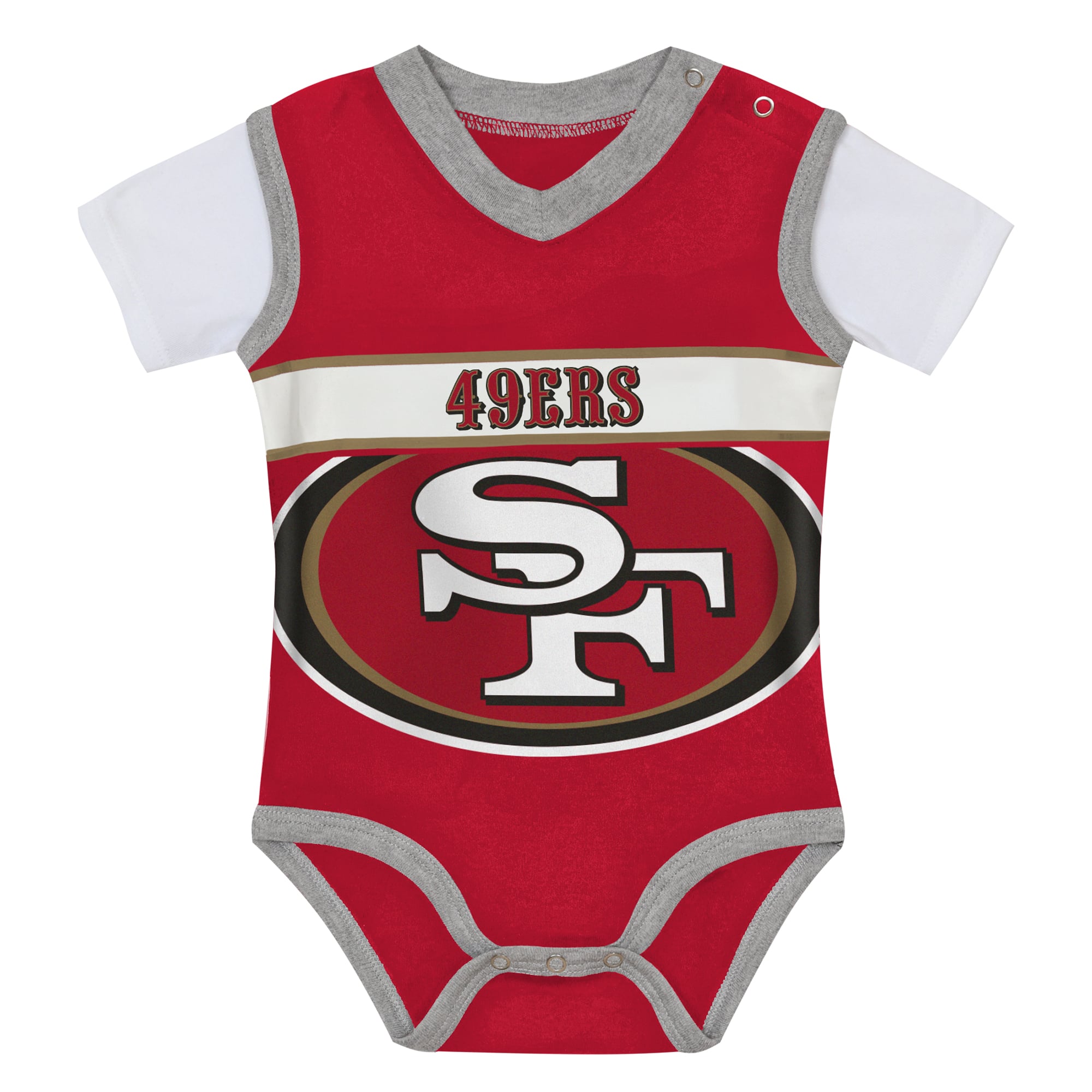 Ensemble body et pantalon deux pièces en jersey San Francisco 49ers pour bébé Outerstuff écarlate/gris chiné